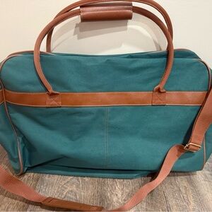 Ralph Lauren Green and Brown Duffel Bag